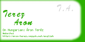 terez aron business card